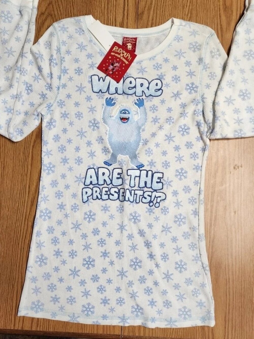 NWT Abominable Snowman Bumble Thermal Christmas Shirt Sz Juniors XL (15/17)